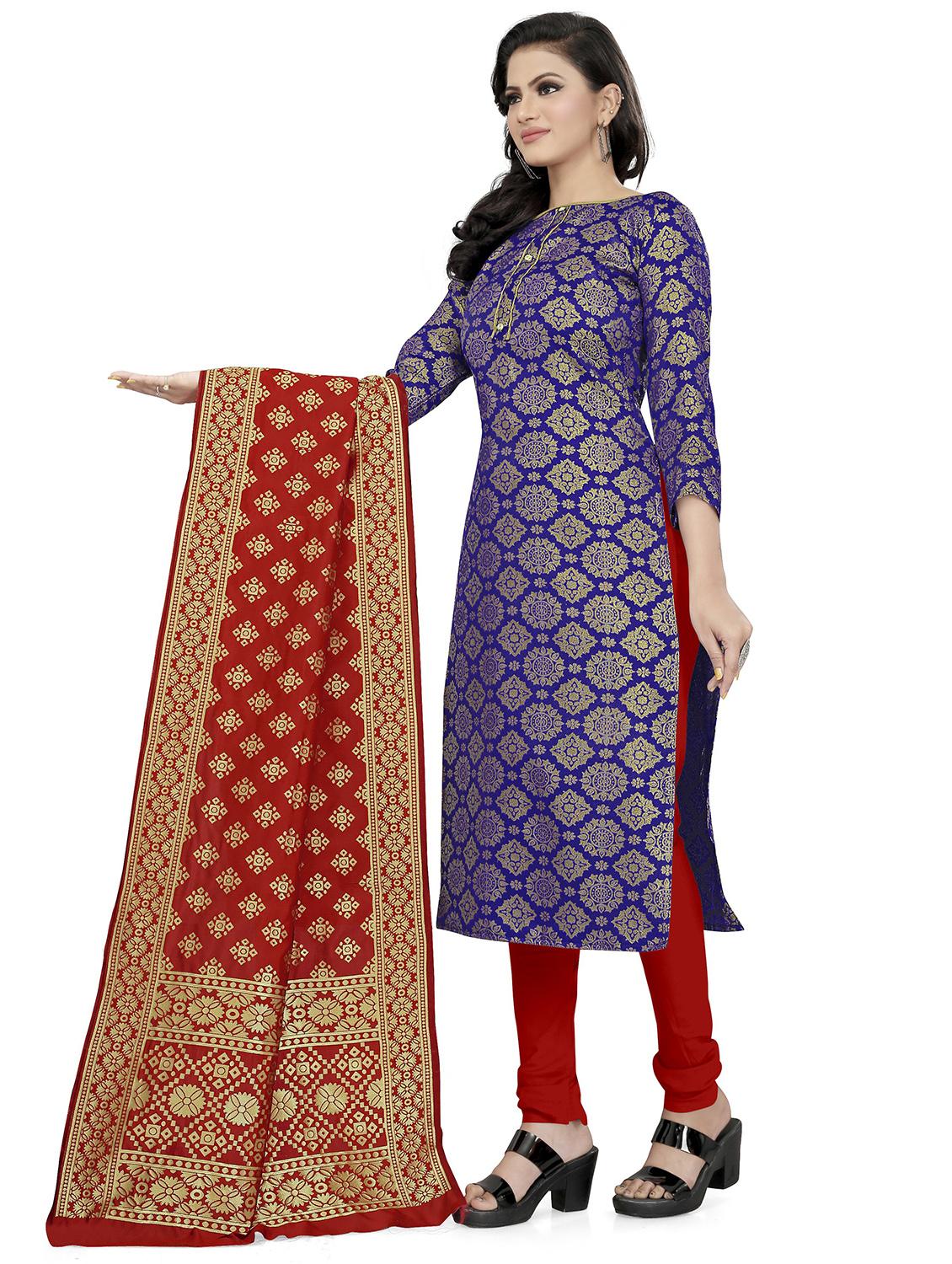 self design unstitched suit set - 20196369 - Standard Image - 1