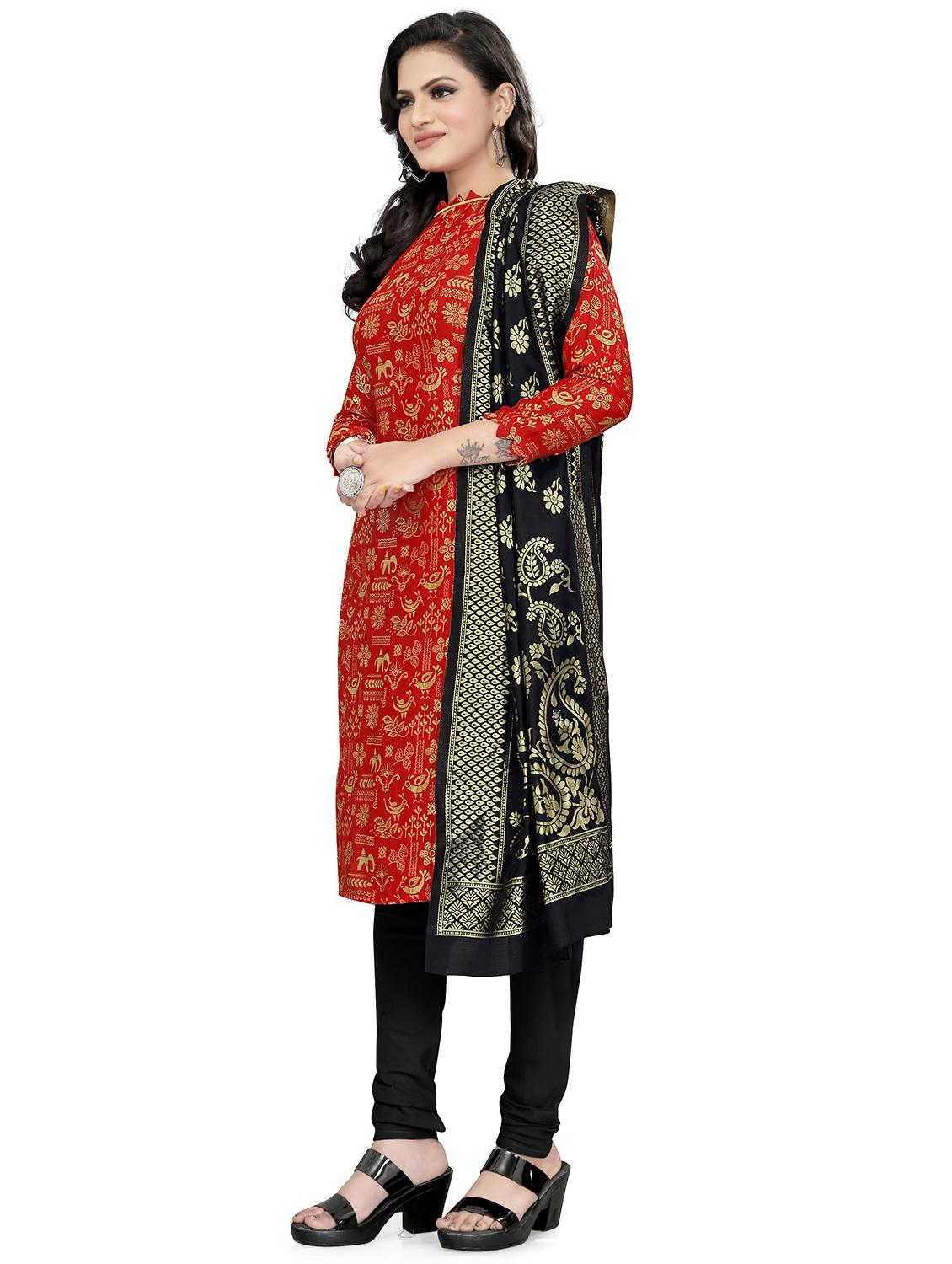 self design unstitched suit set - 20196383 - Standard Image - 1