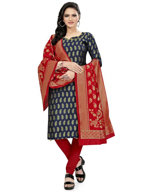 self design unstitched suit set - 20196423 - Standard Image - 0