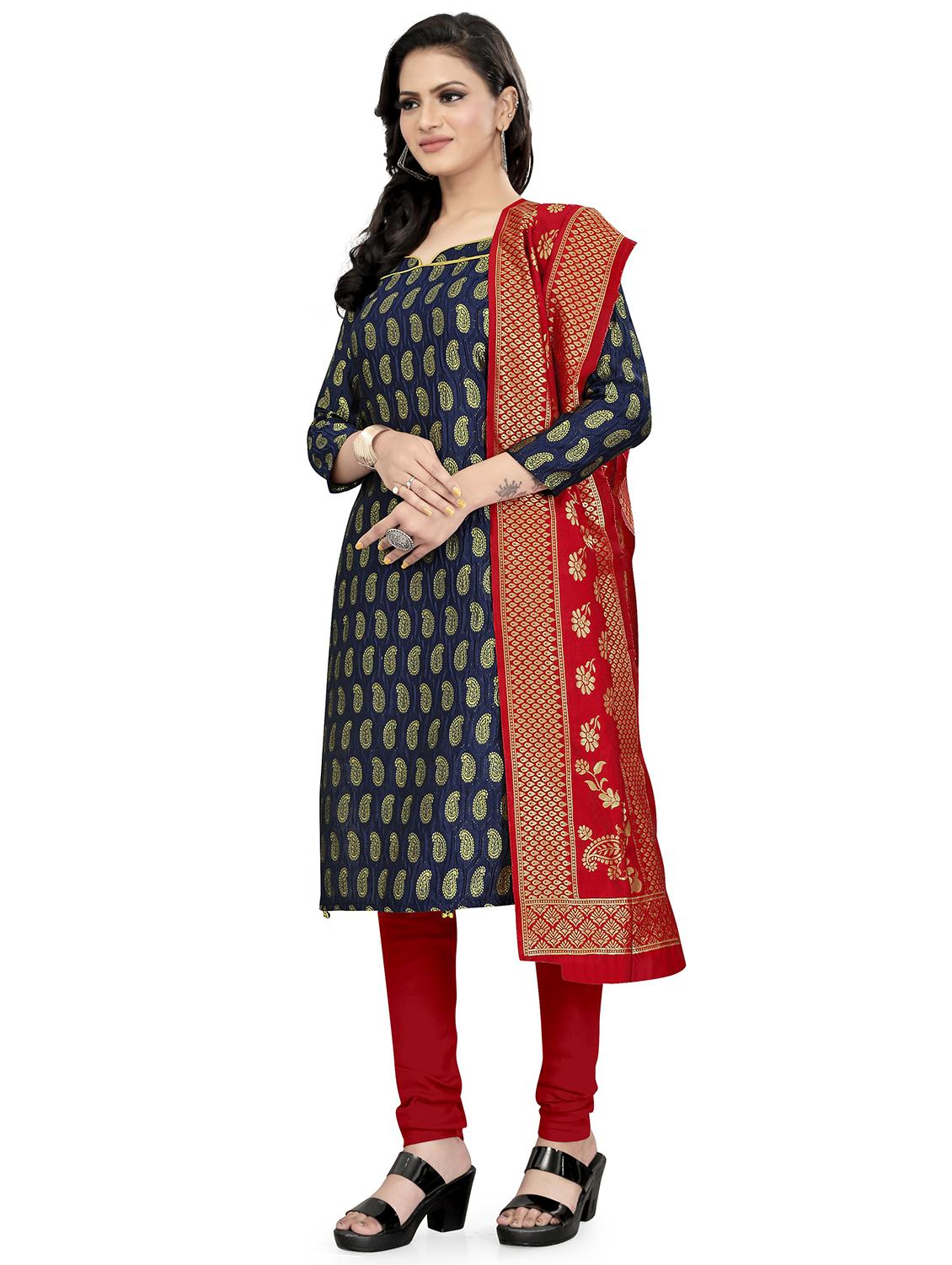 self design unstitched suit set  - 20196423 -  Standard Image - 1