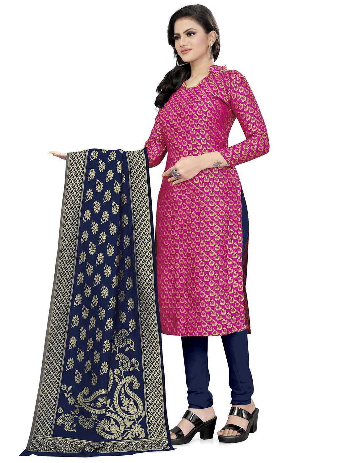 self design unstitched suit set  - 20196425 -  Standard Image - 1