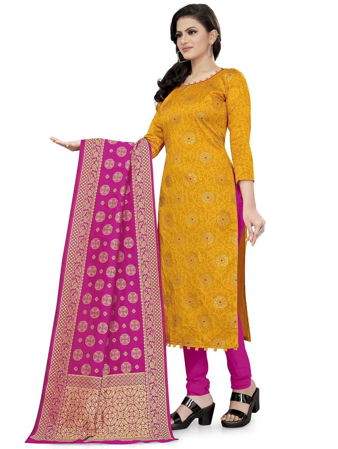self design unstitched suit set - 20196464 - Standard Image - 1