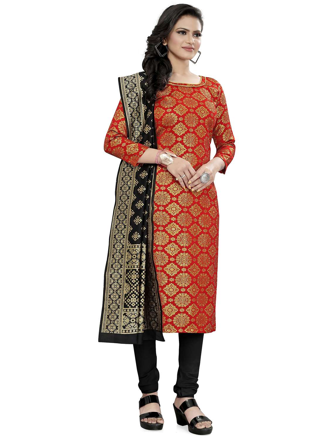 self design unstitched suit set  - 20196489 -  Standard Image - 1