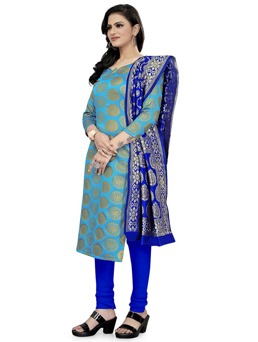 self design unstitched suit set - 20196511 - Standard Image - 1