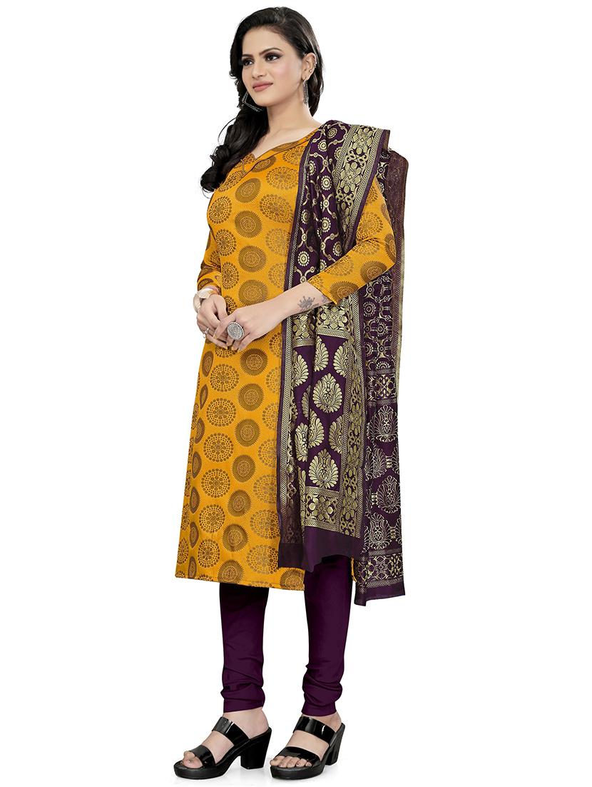 self design unstitched suit set - 20196525 - Standard Image - 1