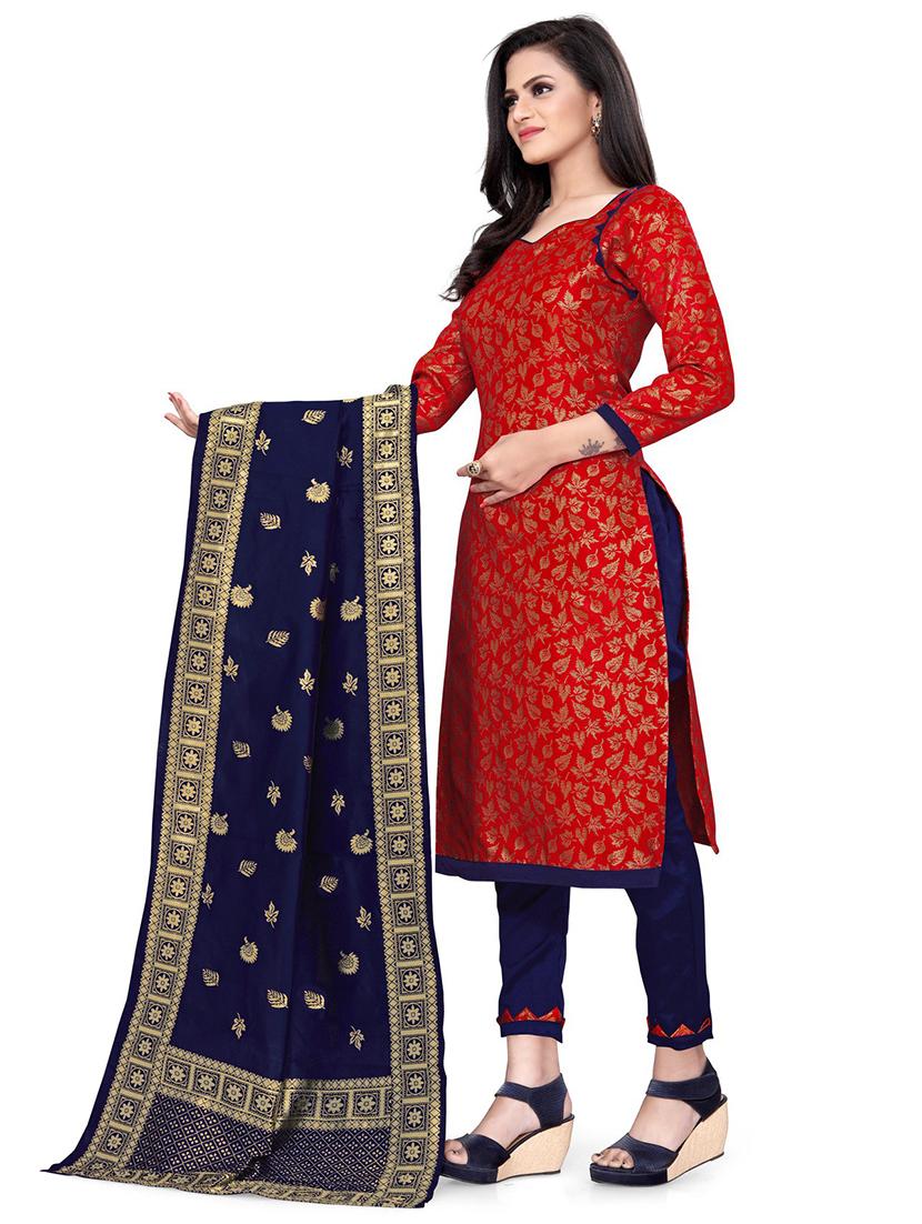 self design unstitched suit set - 20196551 - Standard Image - 1