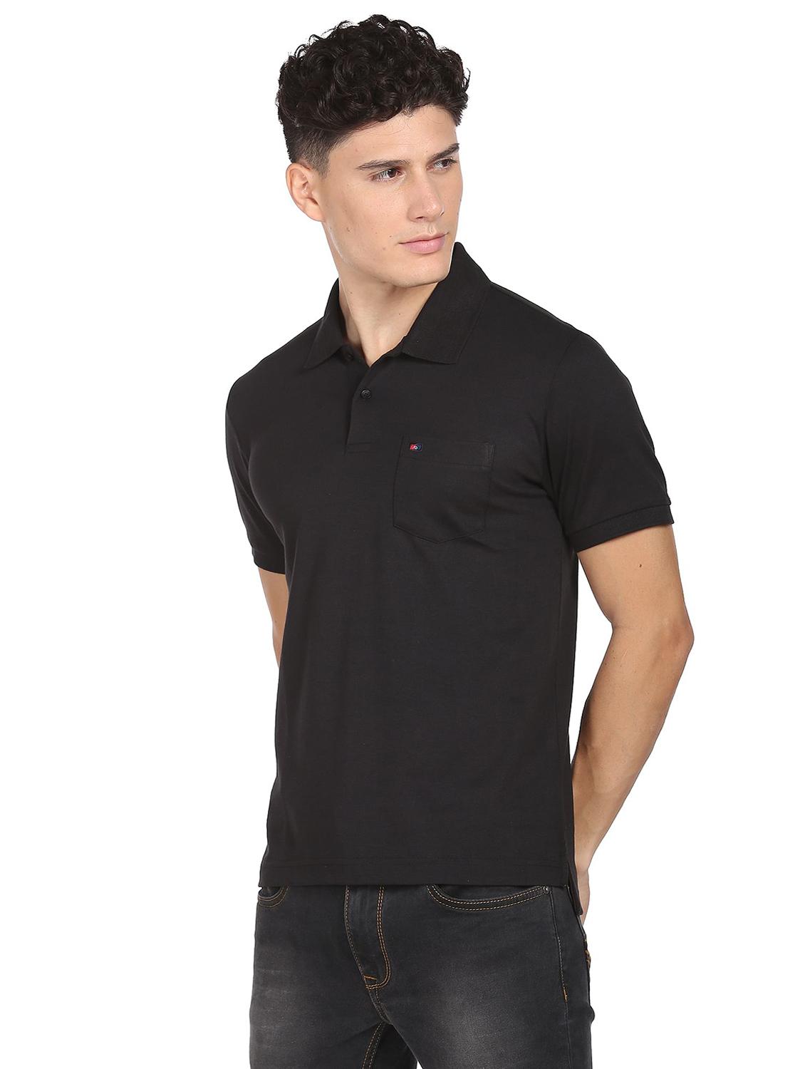 polo neck solid polo t-shirt - 20196837 - Standard Image - 1
