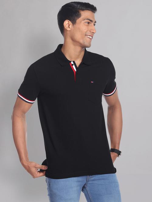 polo neck solid polo t-shirt - 20196838 -  Standard Image - 0
