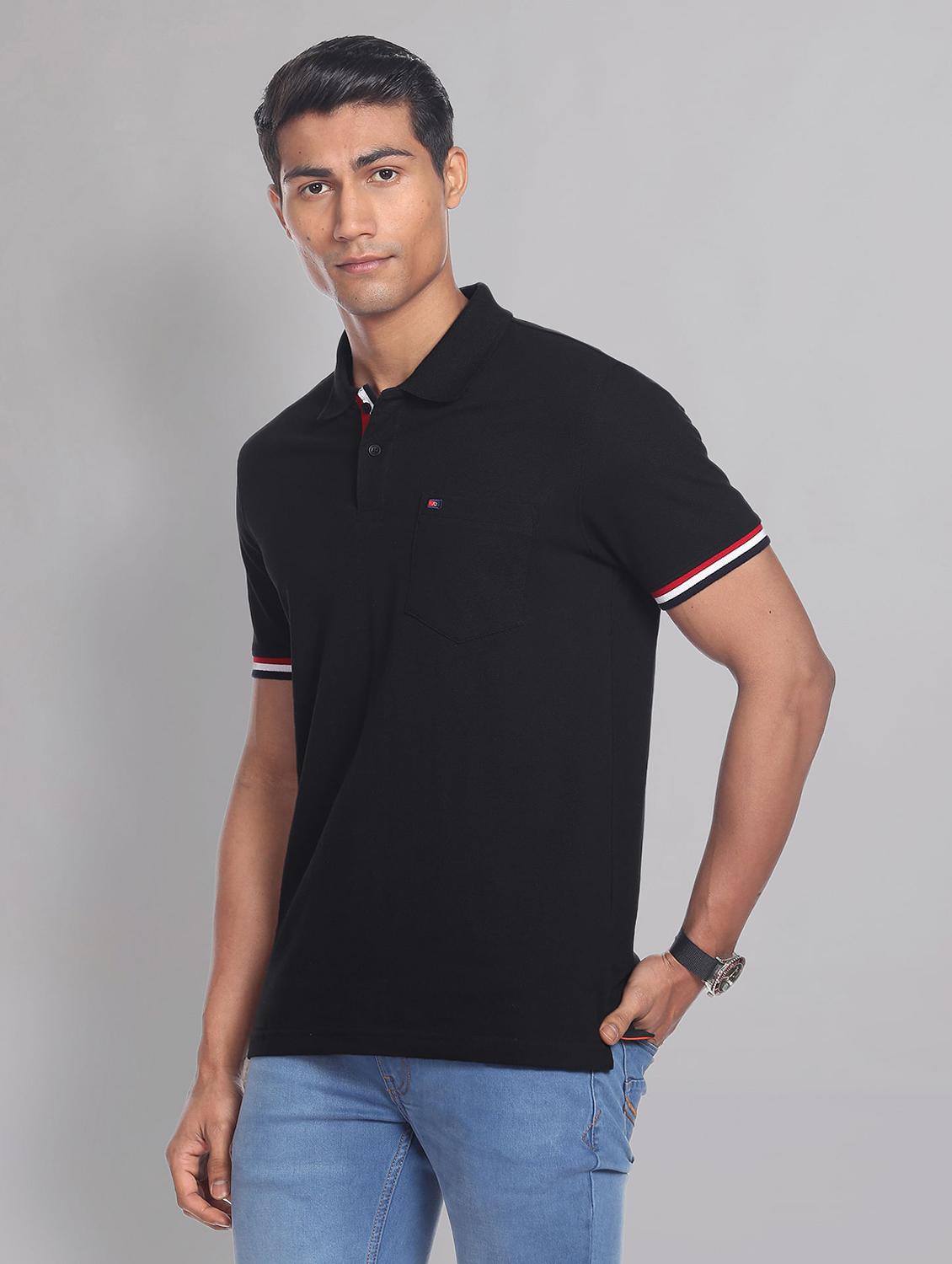 polo neck solid polo t-shirt - 20196838 -  Standard Image - 1