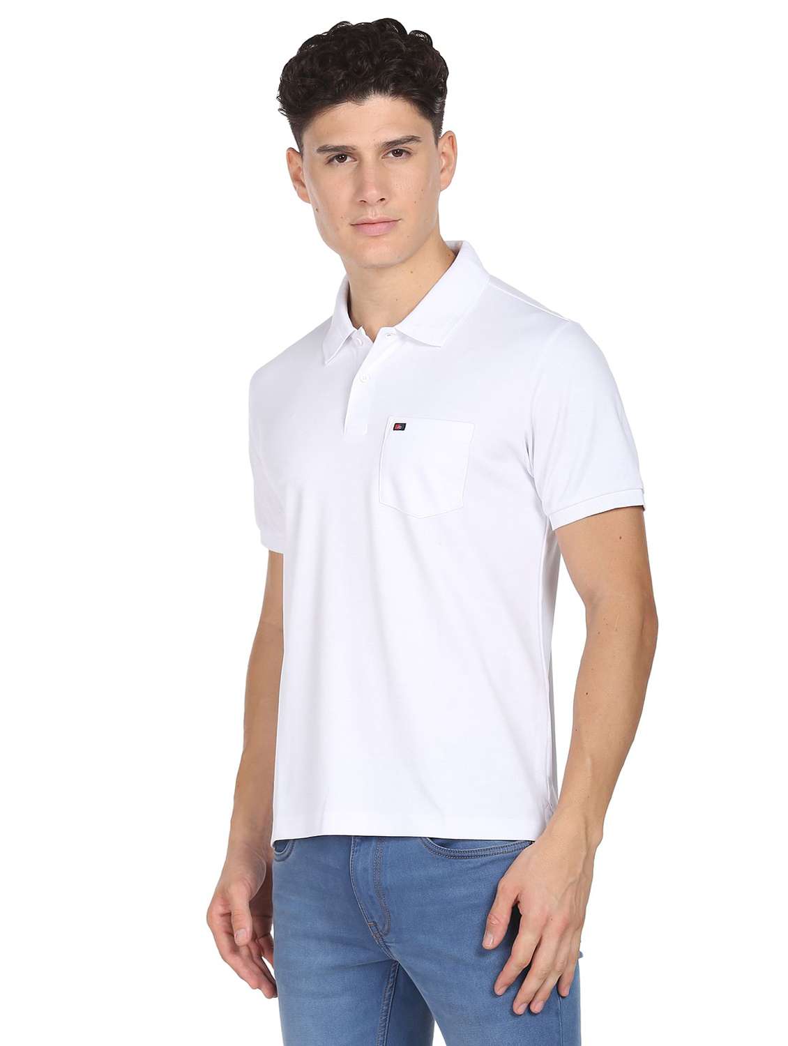polo neck solid polo t-shirt