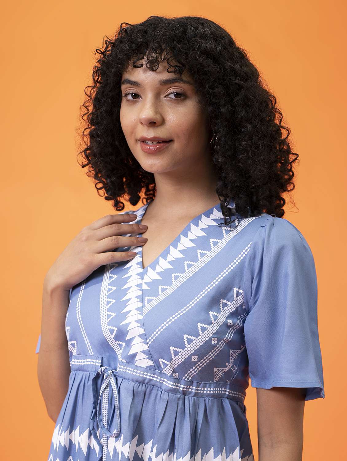 women's peplum round neck top - 20196870 -  Standard Image - 6