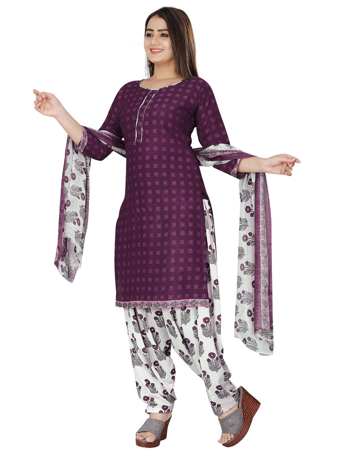 printed unstitched salwar suit set - 20196932 -  Standard Image - 1