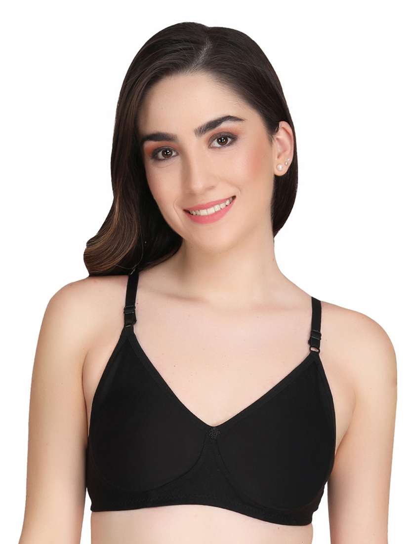 pack of 3 solid multi colored bra - 20196955 -  Standard Image - 1