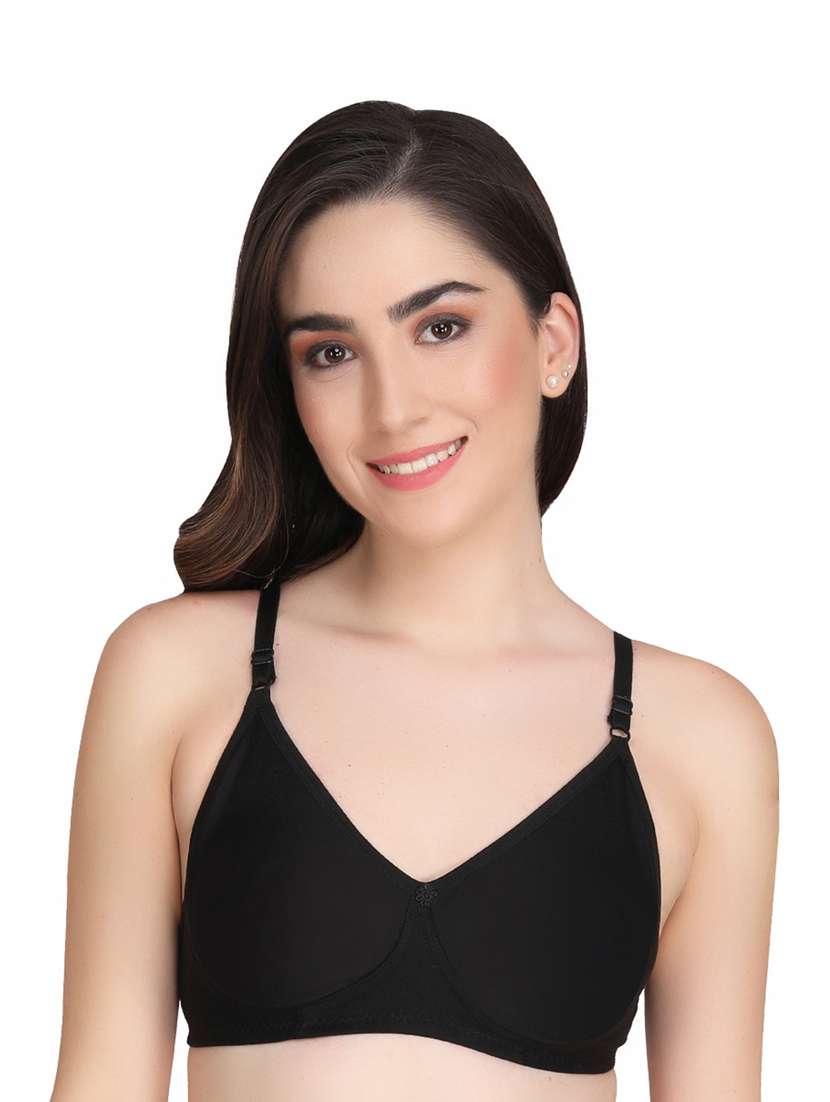 pack of 3 solid multi colored bra - 20196985 -  Standard Image - 1