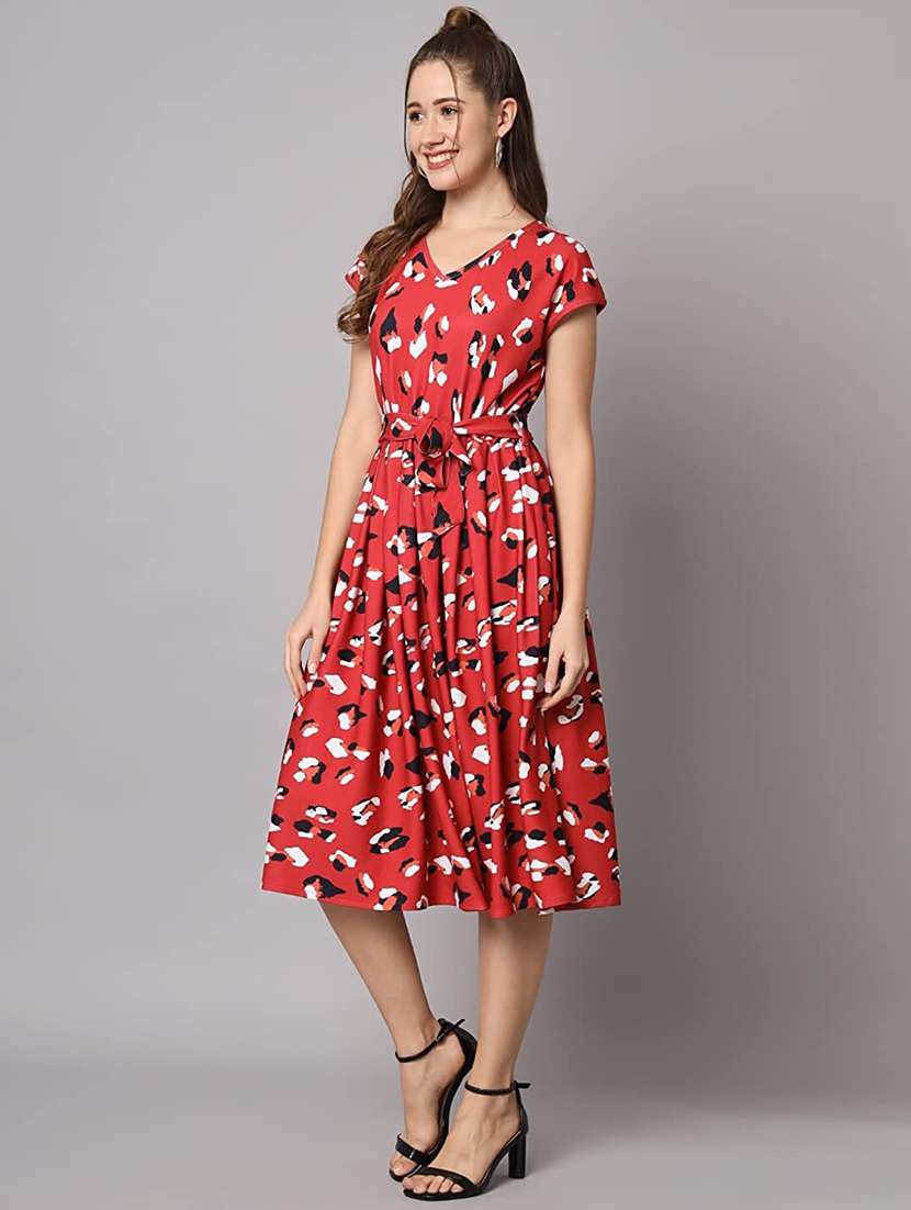 women's fit & flare  dress - 20197059 -  Standard Image - 1