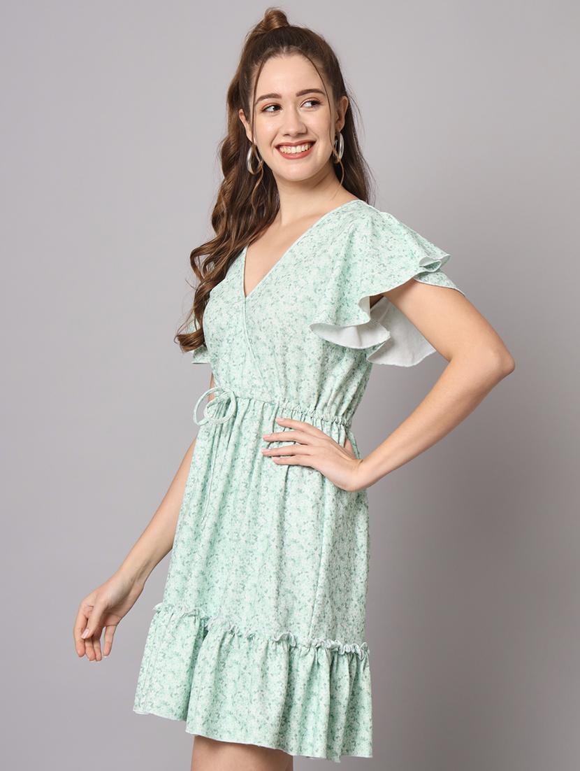 women's ruffle floral dress - 20197062 - Standard Image - 1
