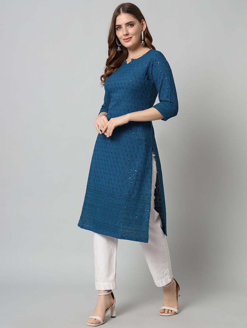 women's straight kurta - 20197169 - Standard Image - 1