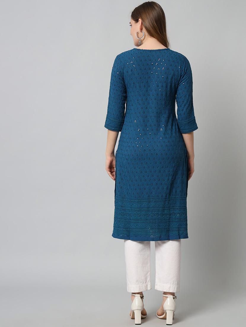 women's straight kurta - 20197169 - Standard Image - 4