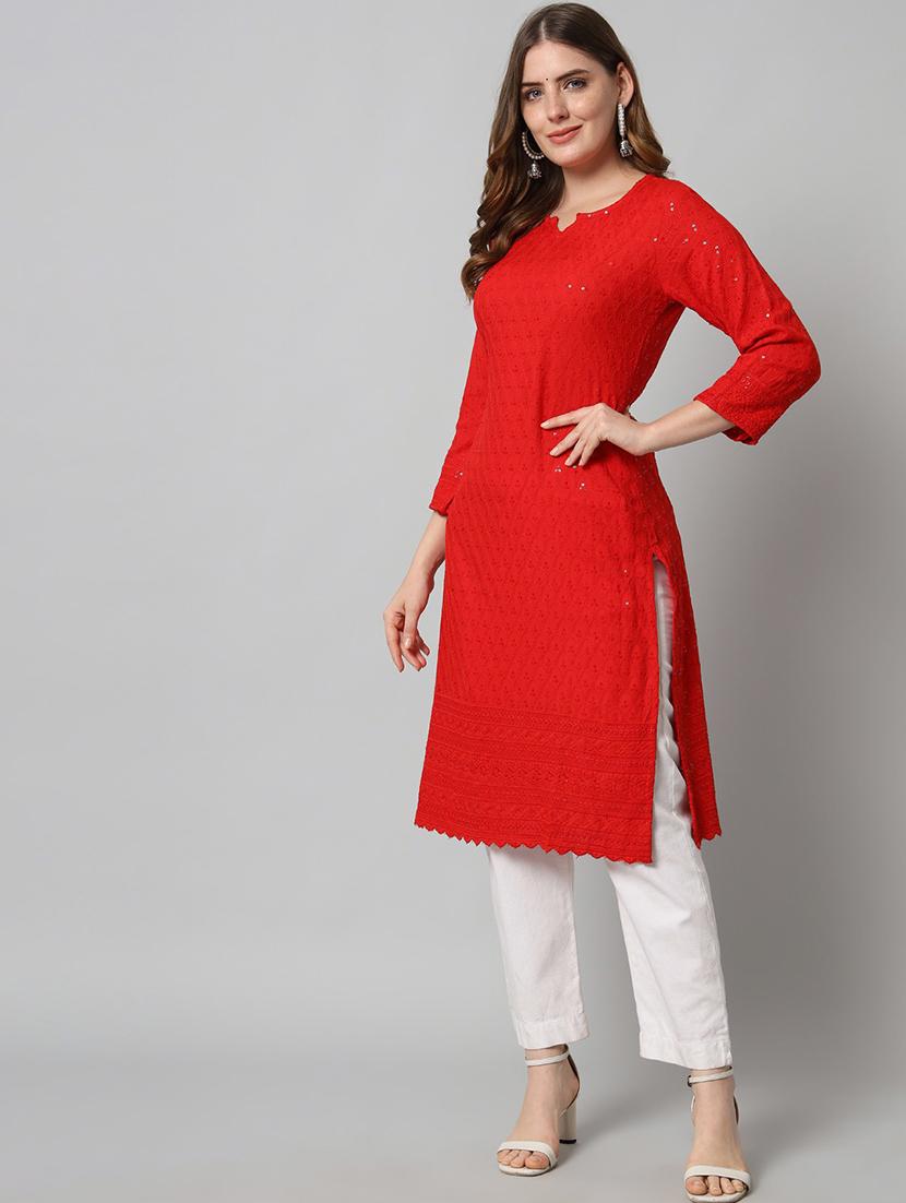 women's straight kurta - 20197170 - Standard Image - 1