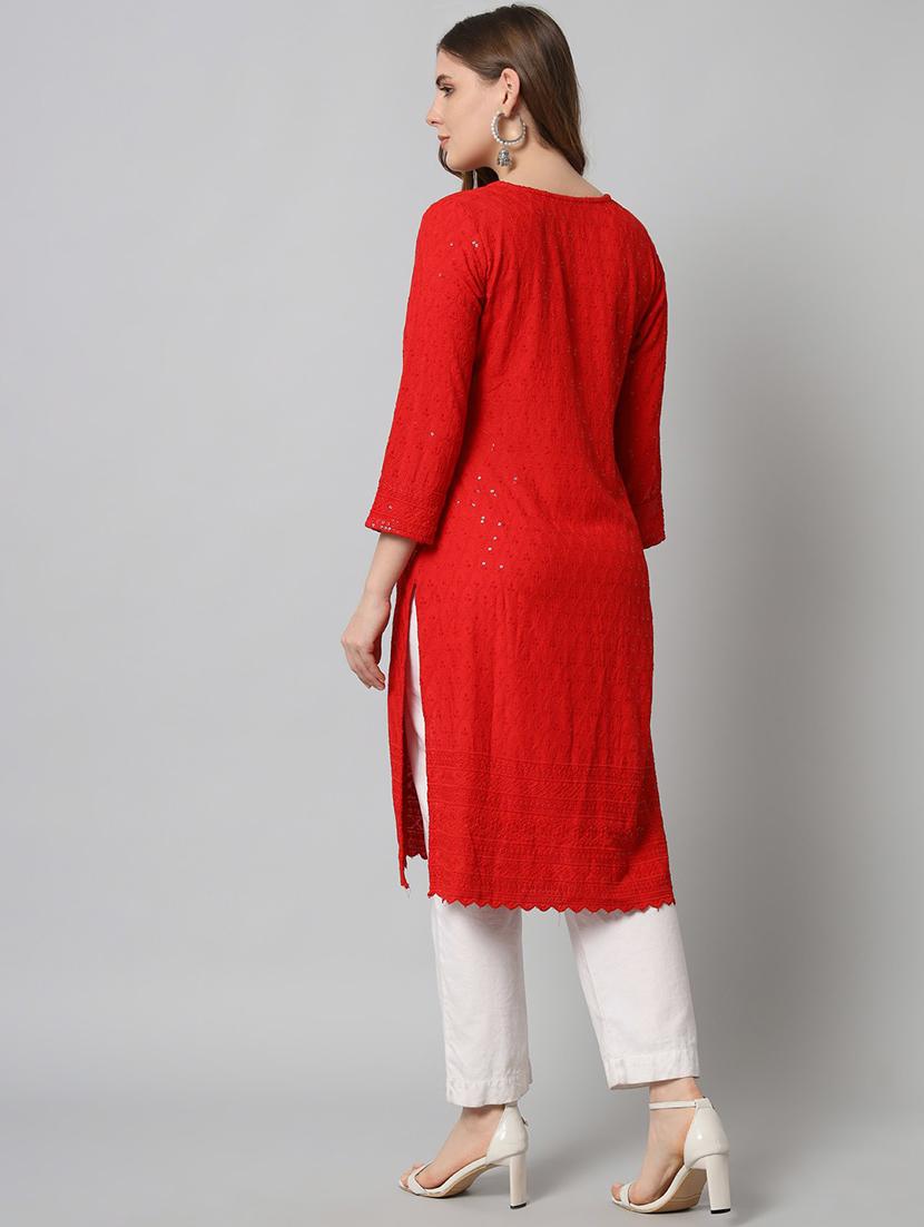 women's straight kurta - 20197170 - Standard Image - 4