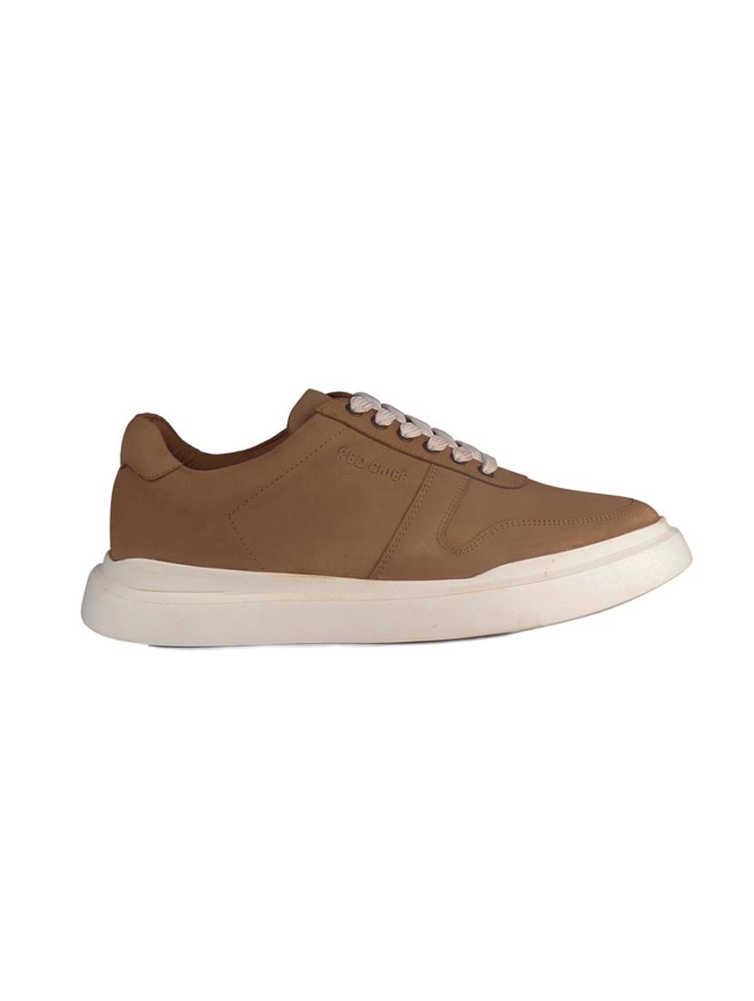brown leather lace up sneakers - 20198337 -  Standard Image - 1