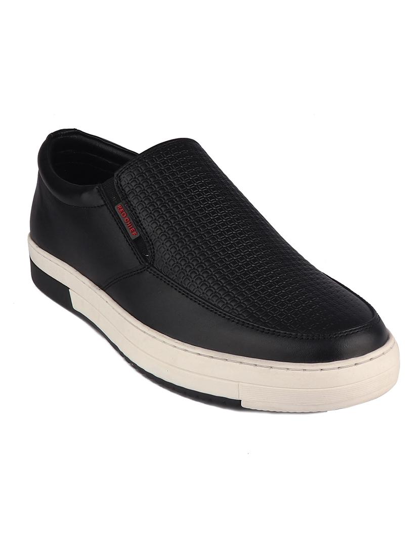 black leather slip on sneakers - 20198366 -  Standard Image - 1
