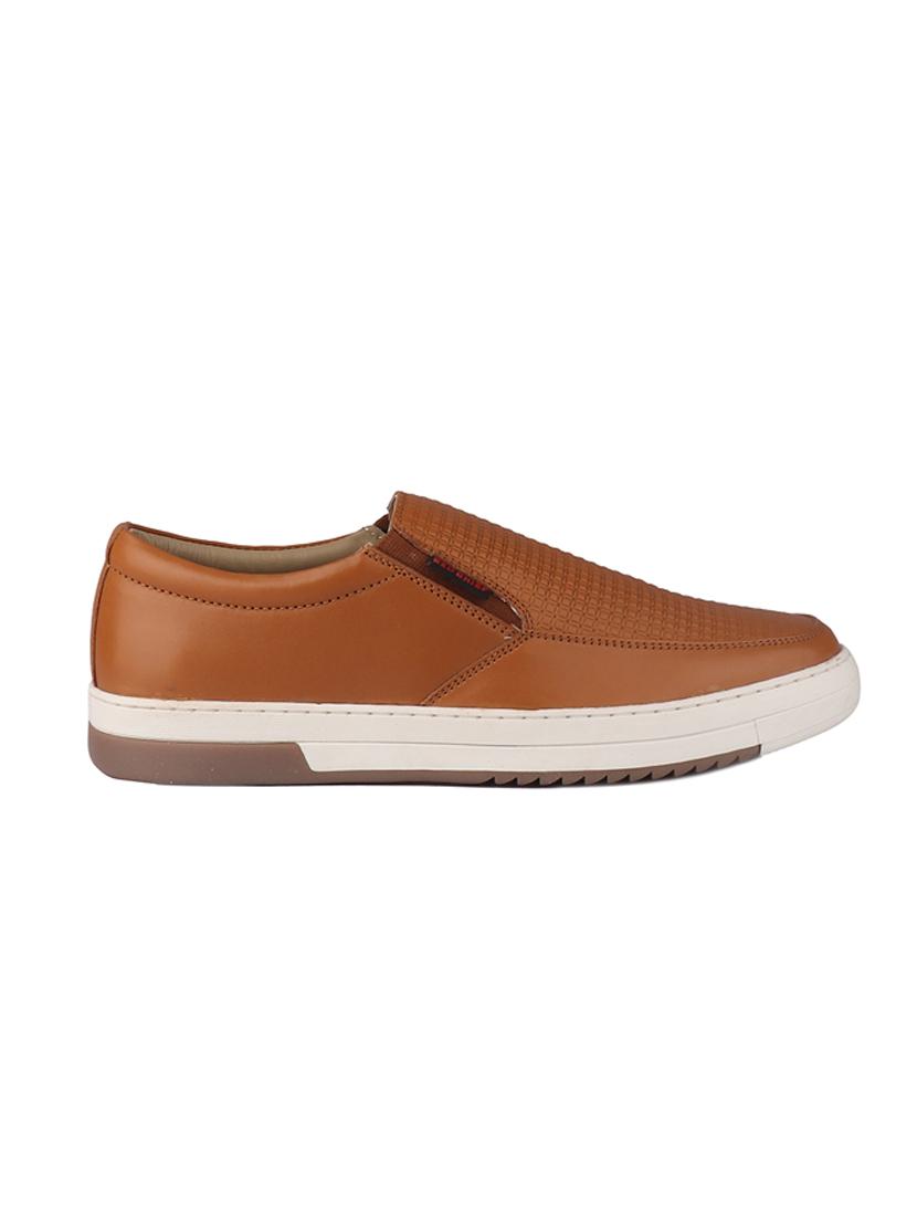 tan leather slip on sneakers - 20198367 -  Standard Image - 1