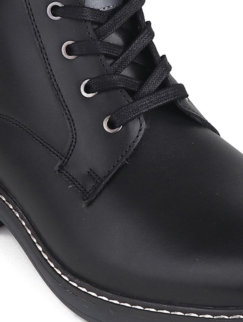black lace up boots - 20198487 - Standard Image - 4
