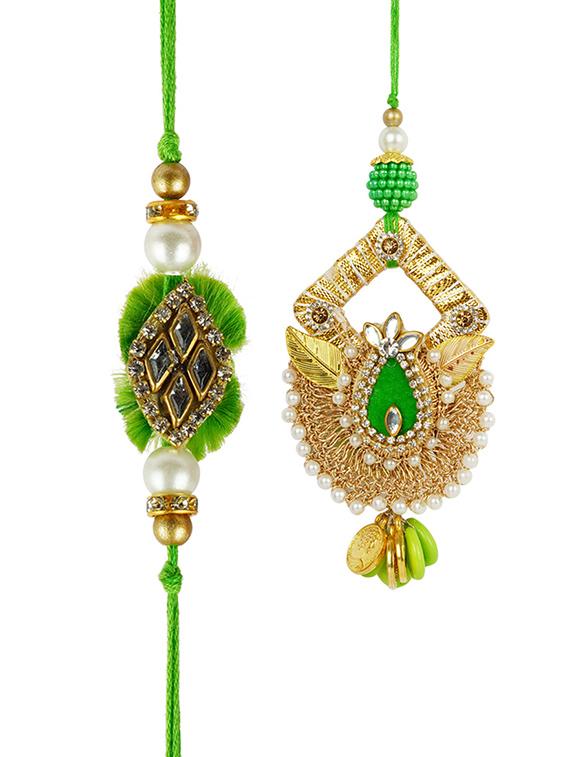 crazy corner set of 2 thread rakhis - 20203520 - Standard Image - 1