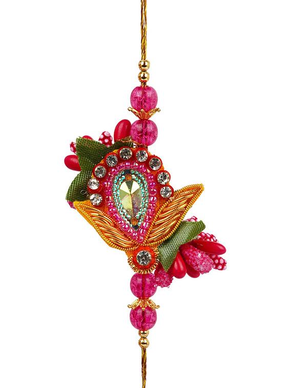 crazy corner set of 2 beads detailed rakhi - 20203522 - Standard Image - 4