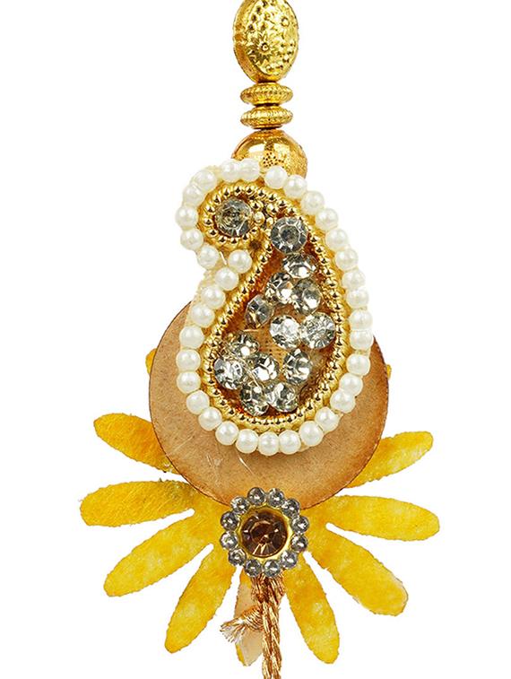 crazy corner set of 2 beads detailed rakhi - 20203523 - Standard Image - 4