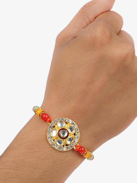 crazy corner set of 2 beads detailed rakhi - 20203527 - Standard Image - 4