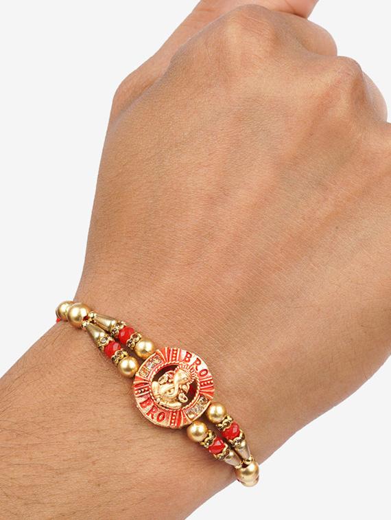 crazy corner set of 2 beads detailed rakhi - 20203530 - Standard Image - 4
