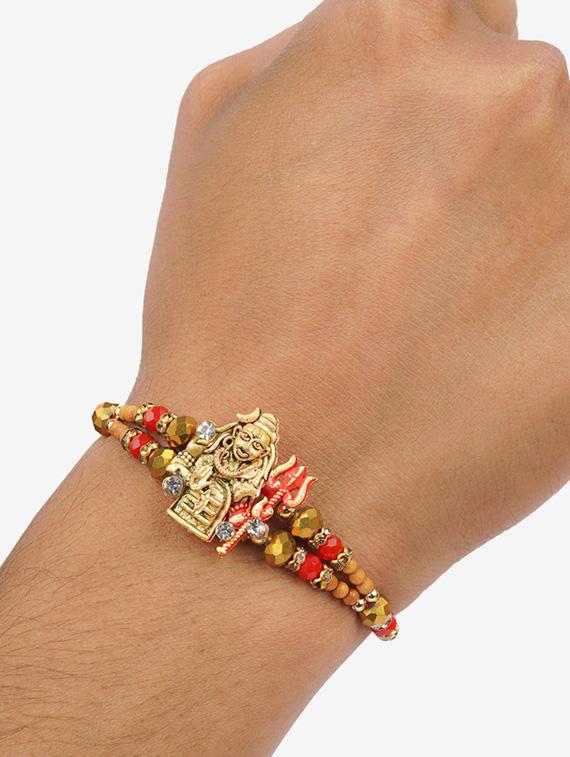 crazy corner set of 2 beads detailed rakhi - 20203532 - Standard Image - 4