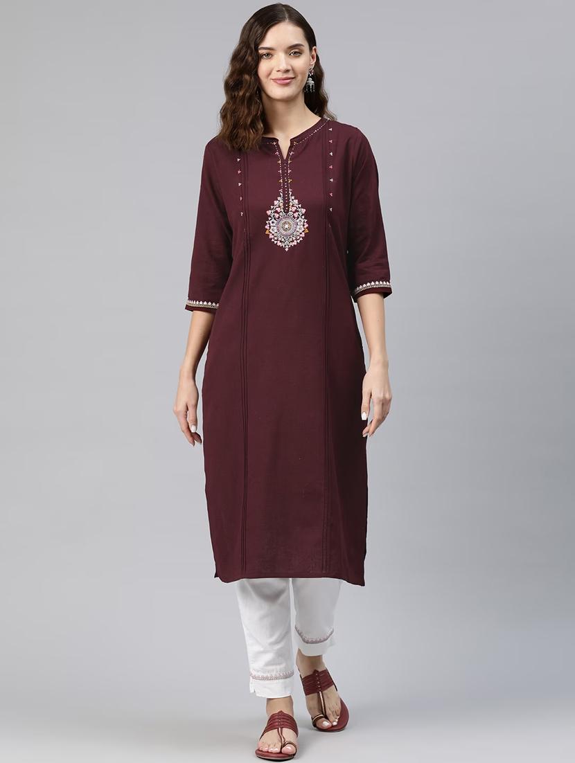 embroidered kurta pant set - 20205536 - Standard Image - 1