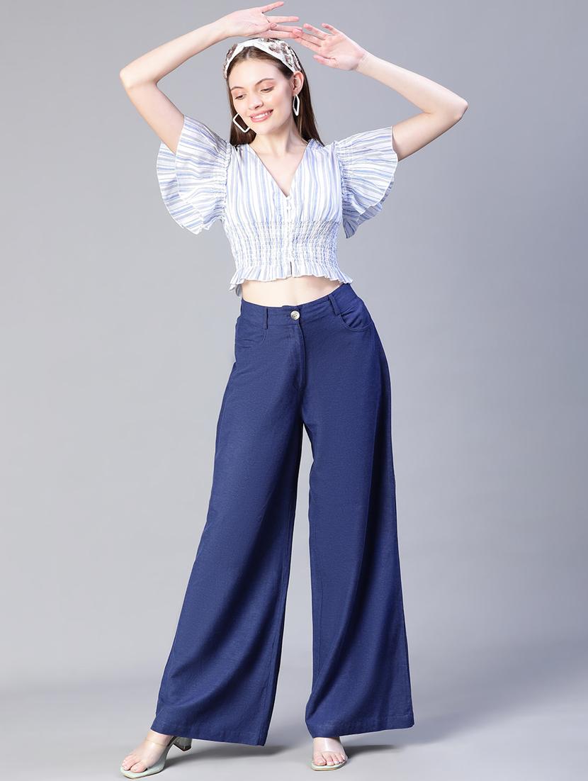 women's blouson v neck top - 20206483 - Standard Image - 4