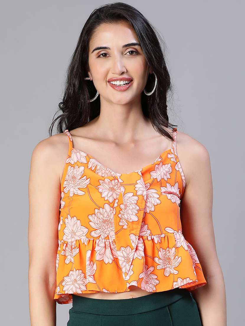 women's crop sweetheart neck top