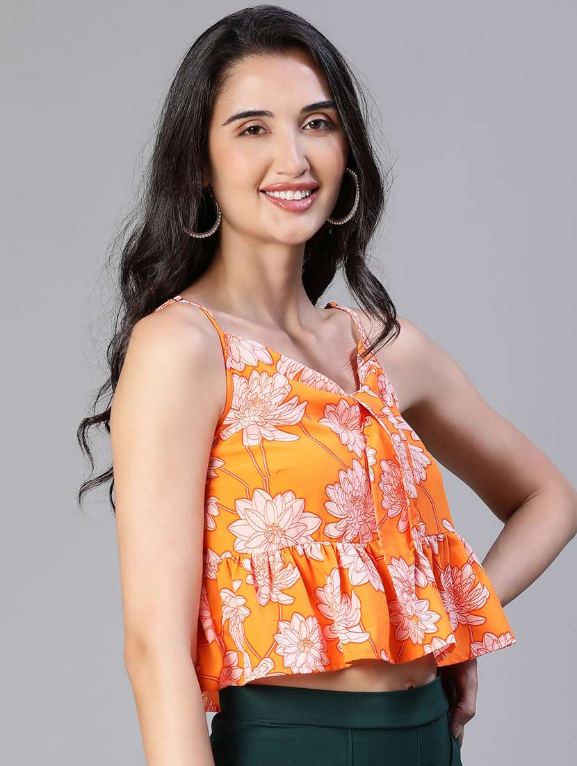 women's crop sweetheart neck top - 20206493 -  Standard Image - 1