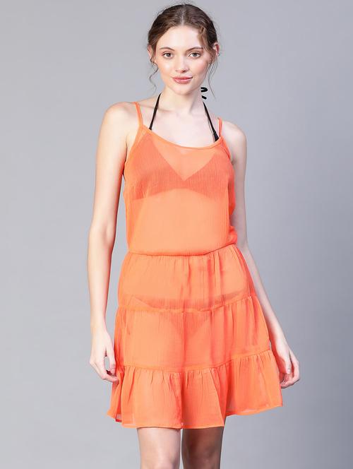 women's tiered dress solid dress - 20206564 - Standard Image - 0