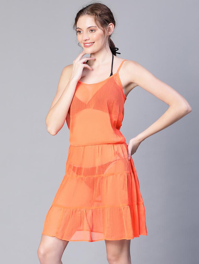 women's tiered dress solid dress - 20206564 - Standard Image - 1