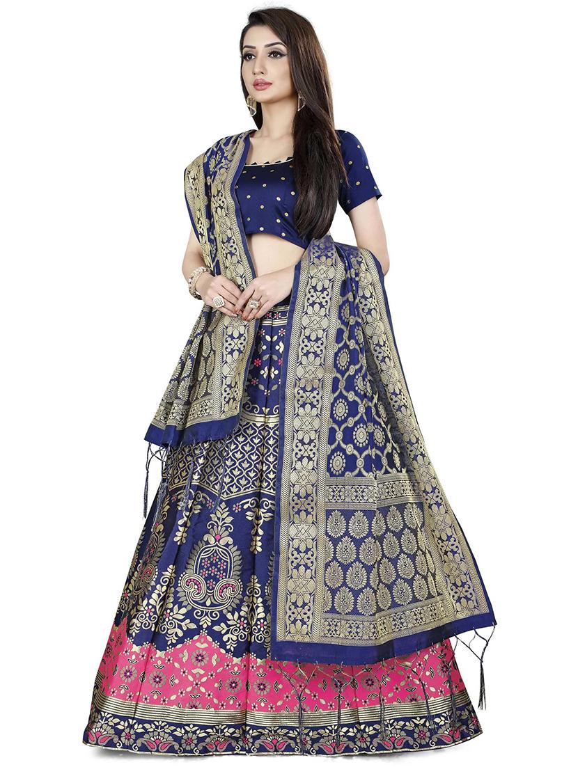 banarasi lehenga choli with dupatta set - 20208132 -  Standard Image - 1