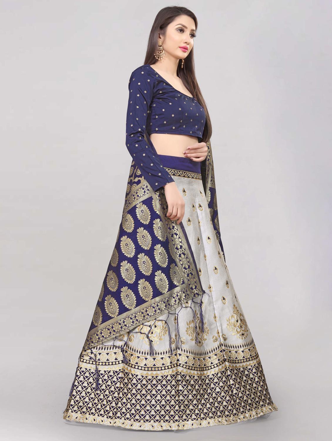 banarasi lehenga choli with dupatta set - 20209137 - Standard Image - 1