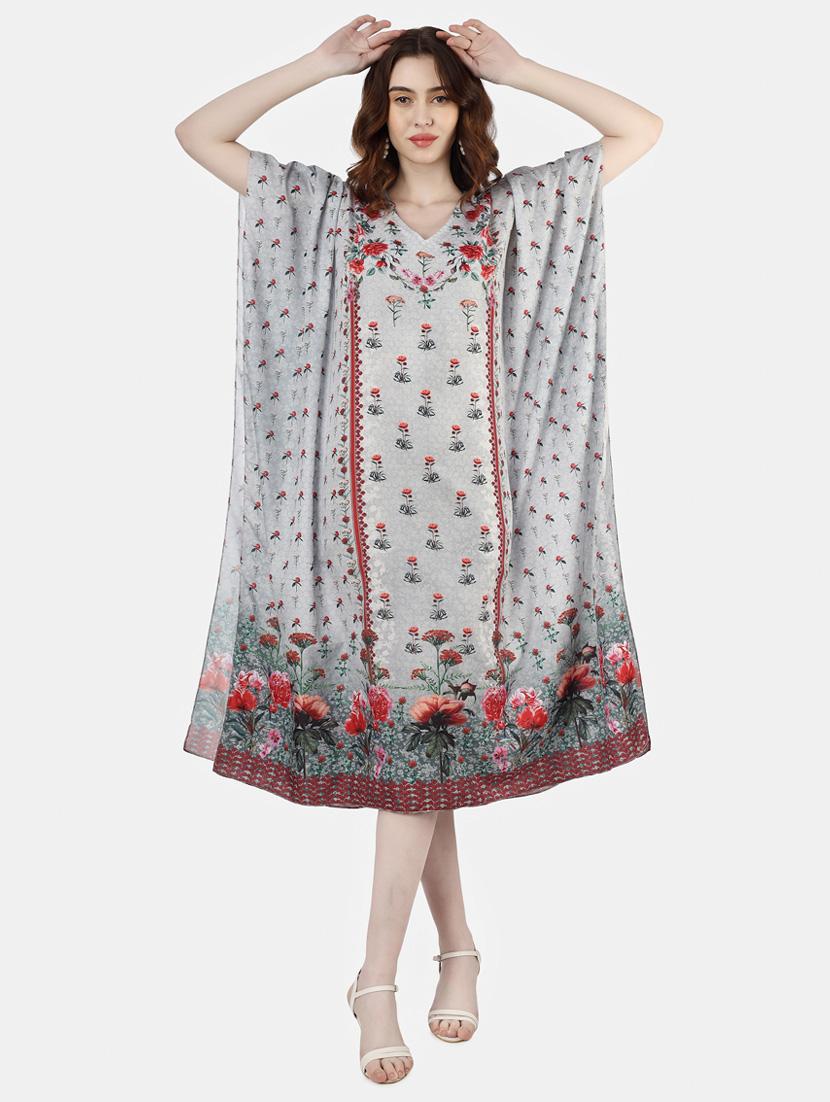 women multi colored polyester tunics kaftan - 20209350 -  Standard Image - 1