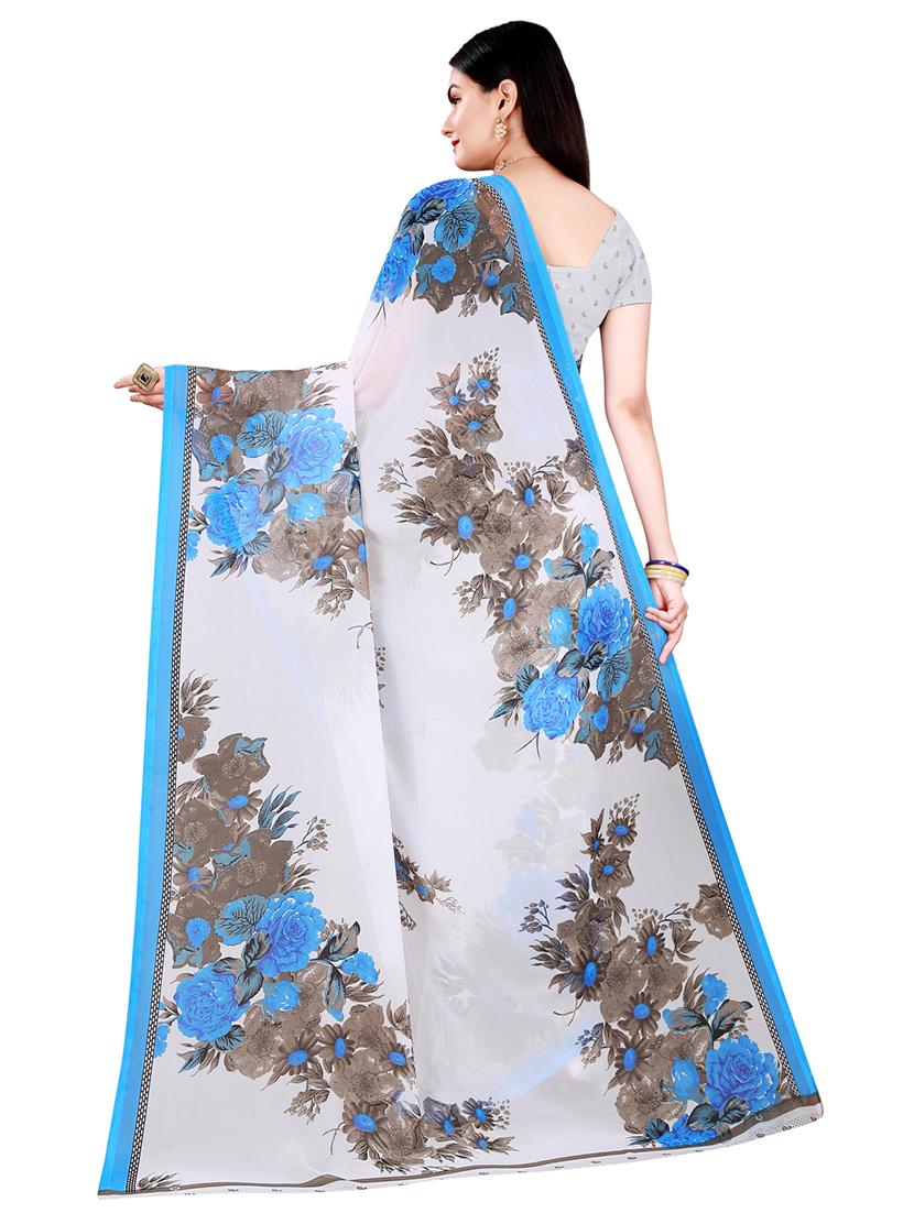 pack of 2 printed sarees with blouse - 20209407 -  Standard Image - 1