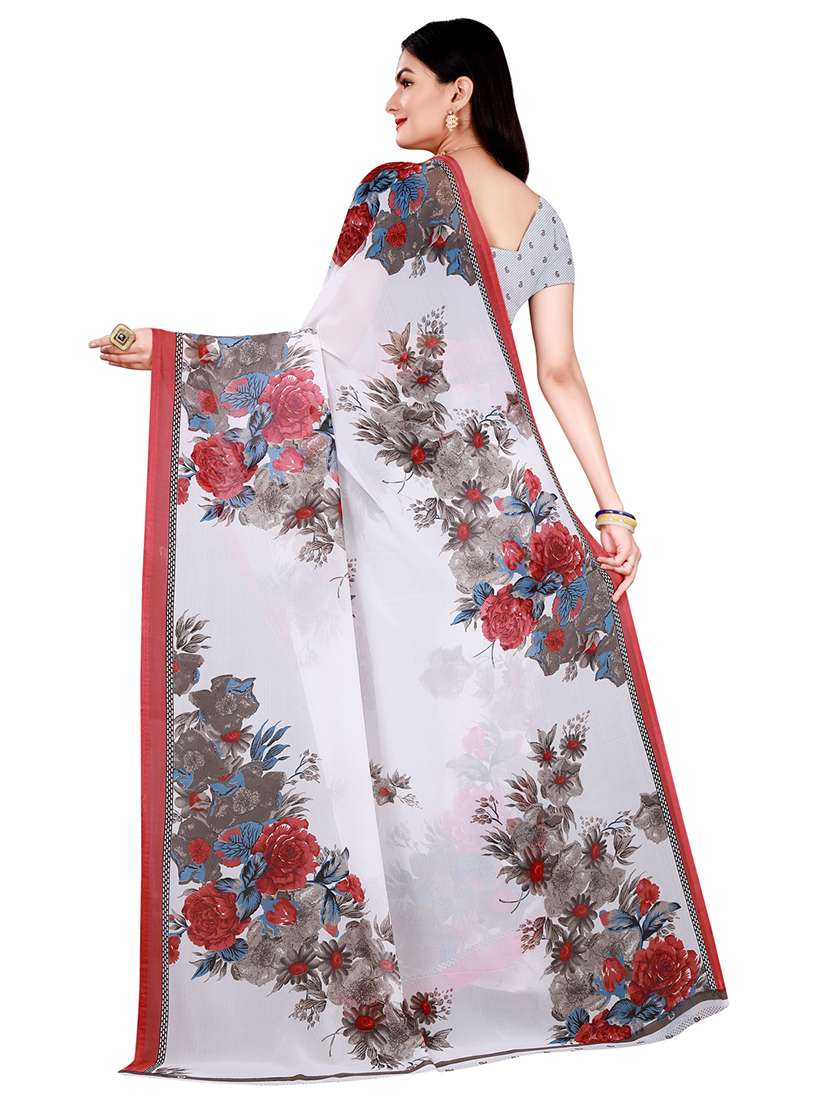 pack of 2 printed sarees with blouse - 20209431 -  Standard Image - 1