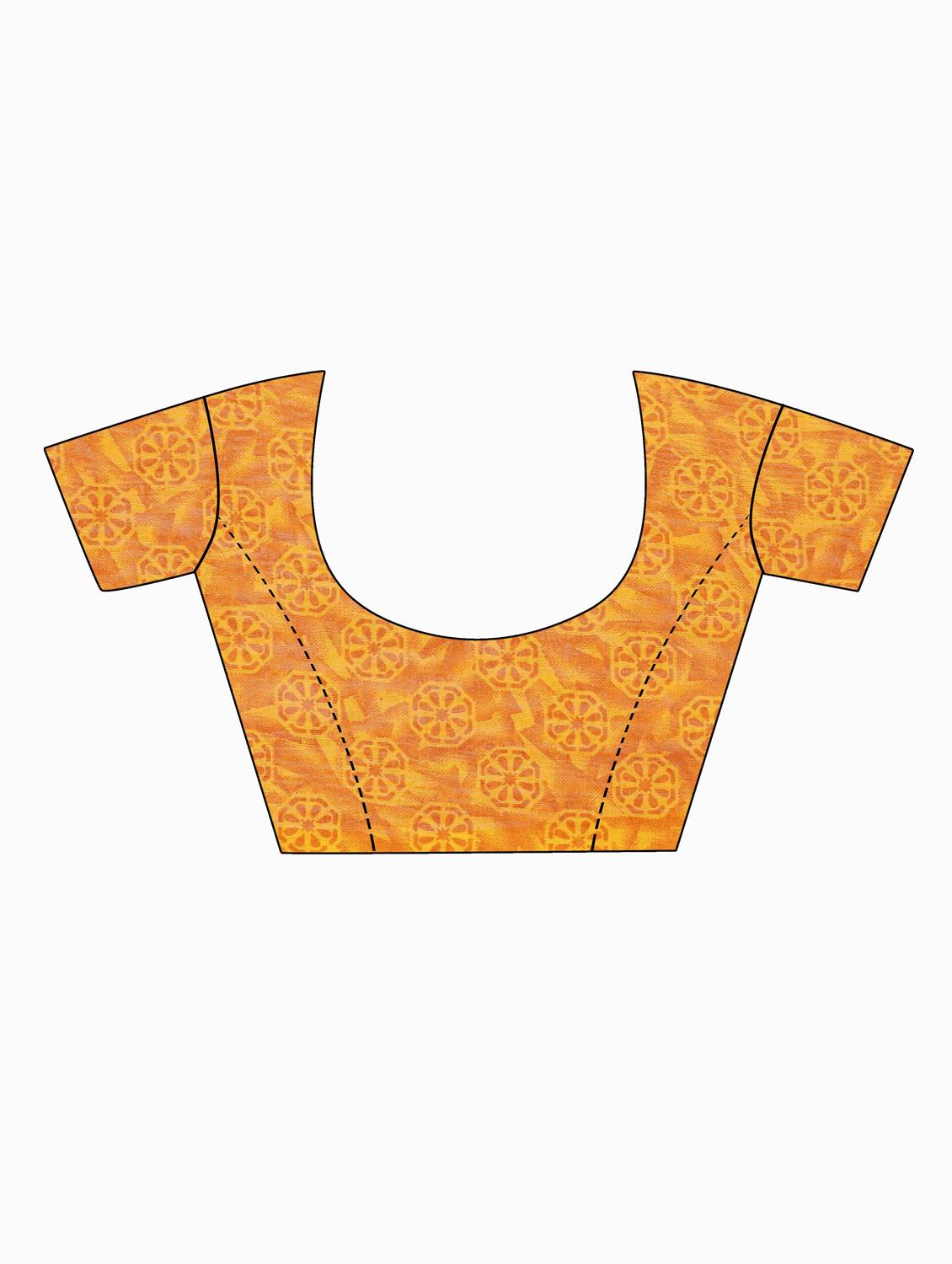 pack of 2 printed sarees with blouse - 20209517 - Standard Image - 4