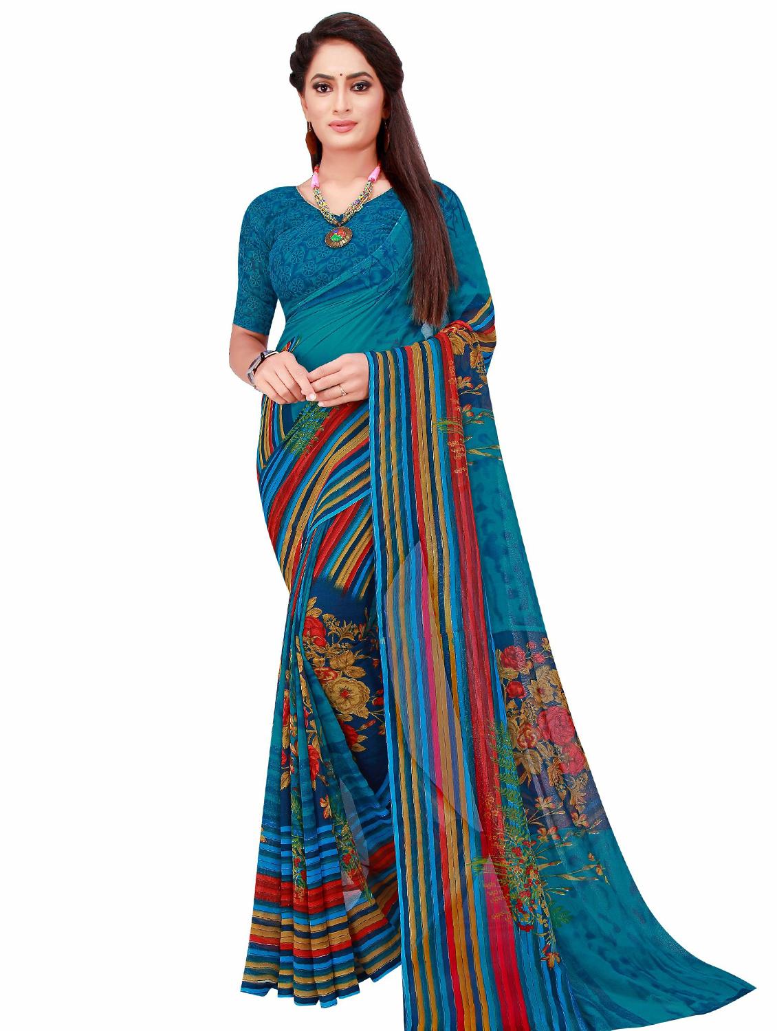 women's saree combo with blouse - 20209969 -  Standard Image - 1