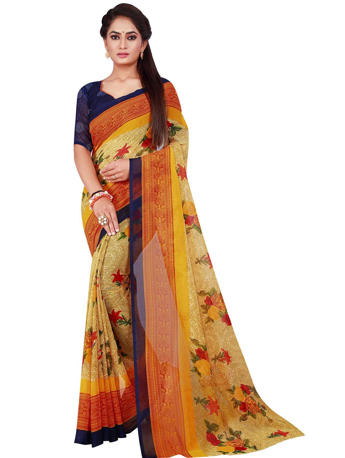women's saree combo with blouse - 20209977 - Standard Image - 1