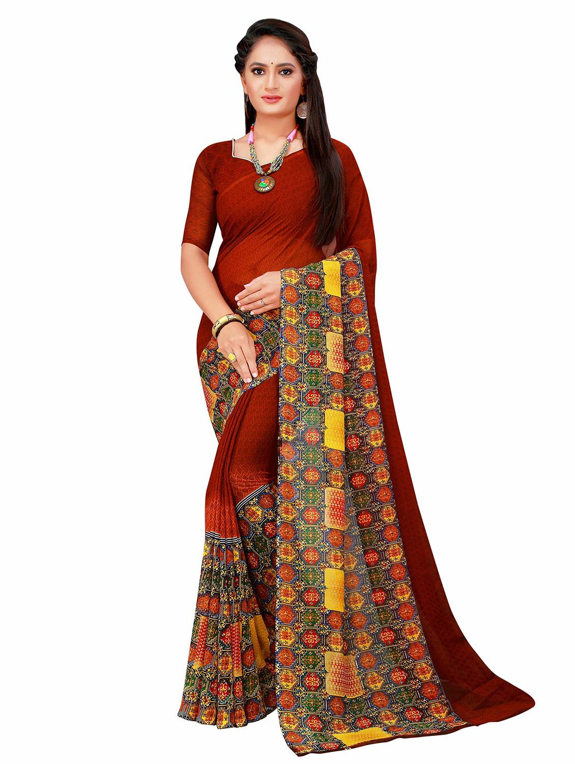 pack of 2 printed saree with blouse - 20210226 - Standard Image - 1