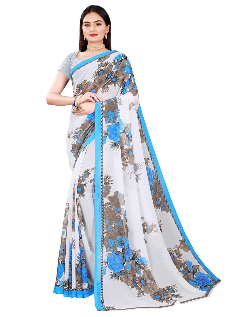 pack of 2 printed saree with blouse - 20210231 -  Standard Image - 1